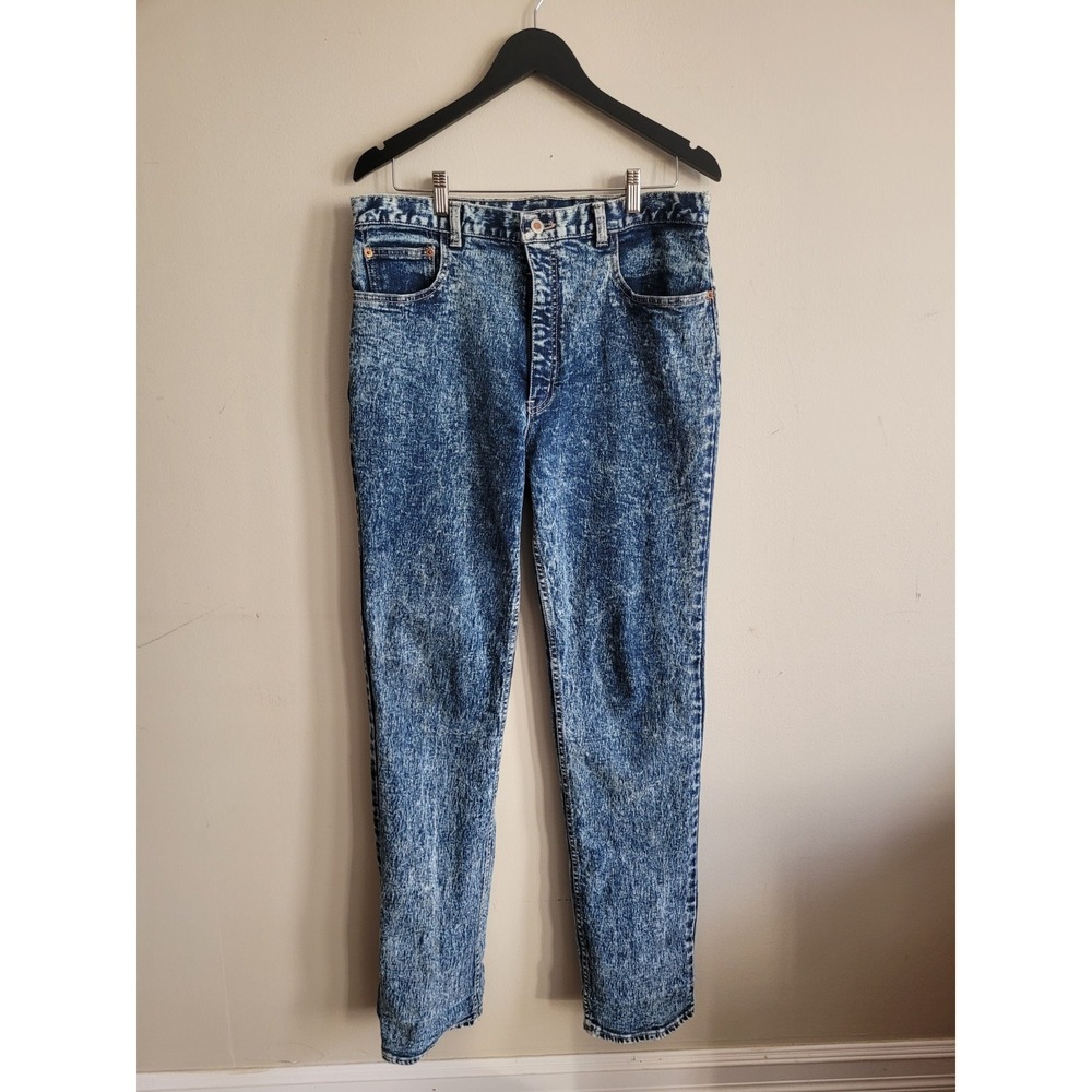 Vintage Texwood Mens Jeans Blue Acid Wash Size 34/32